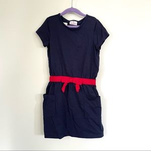 Hanna Andersson Navy and Red Cotton Dress